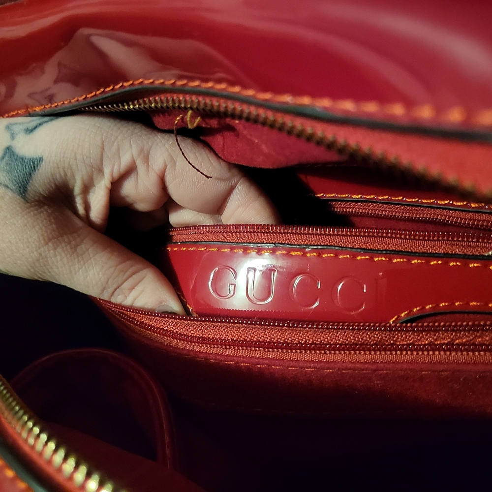 Stylish Red Leopard Print Handbag - Picture 3 of 10